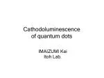 Cathodoluminescence of quantum dots - slide 1