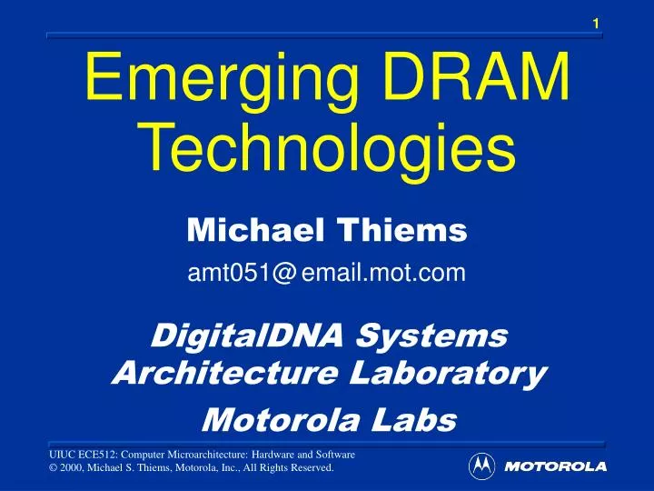 emerging dram technologies