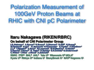 Polarization Measurement of 100GeV Proton Beams at RHIC with CNI pC Polarimeter