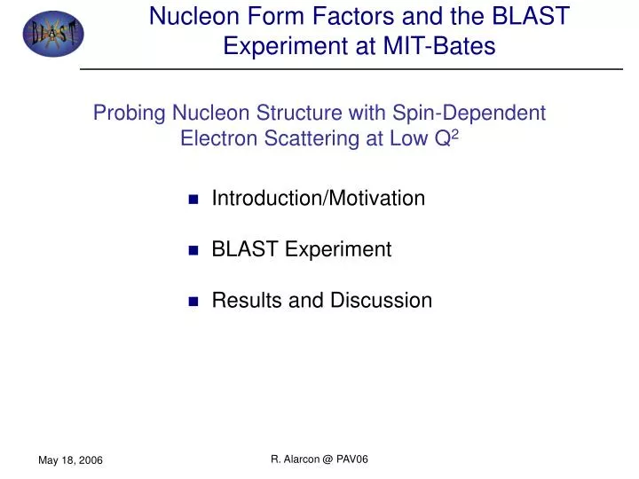 nucleon form factors and the blast experiment at mit bates