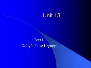 Unit 13