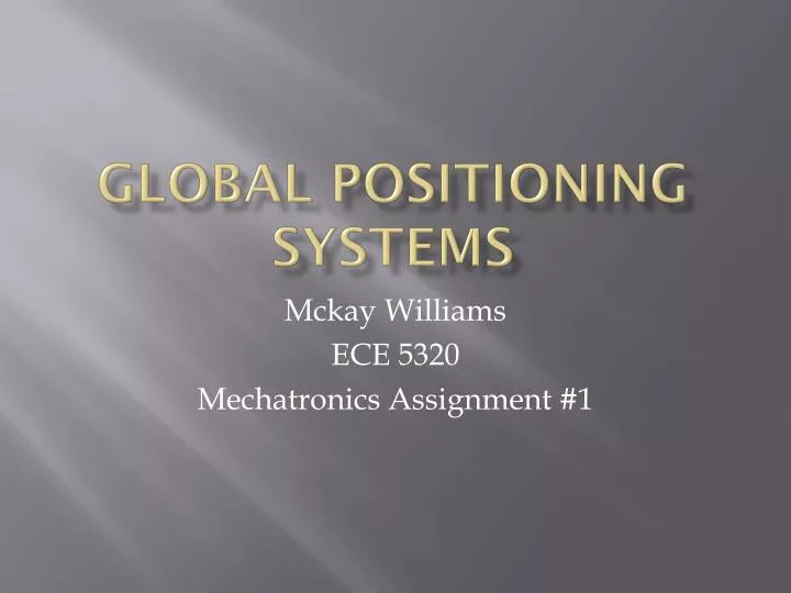 global positioning systems