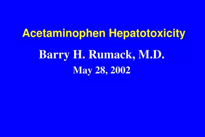 acetaminophen hepatotoxicity