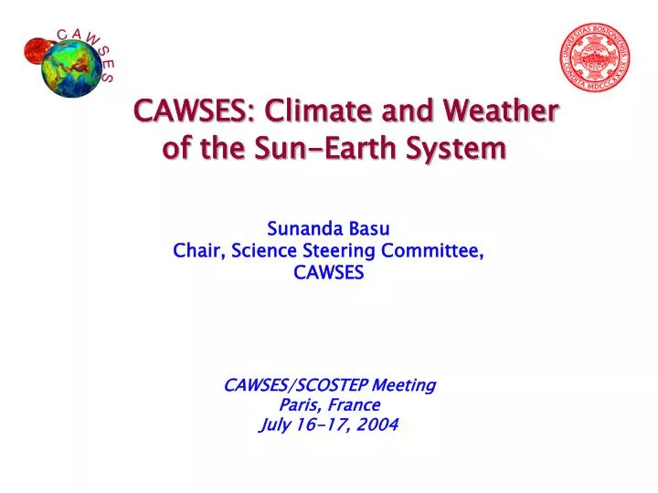 cawses climate and weather of the sun earth system