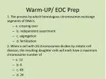 Warm-UP/ EOC Prep - slide 1