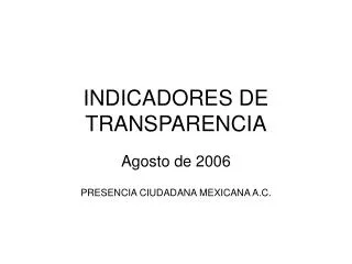 indicadores de transparencia