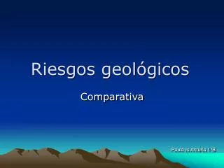 riesgos geol gicos