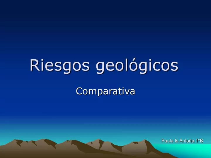 riesgos geol gicos