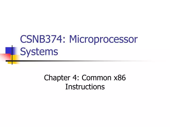 csnb374 microprocessor systems