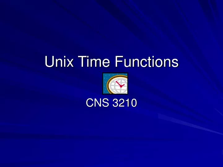 unix time functions