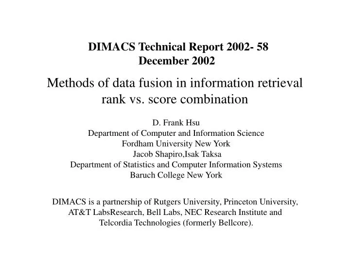 methods of data fusion in information retrieval rank vs score combination