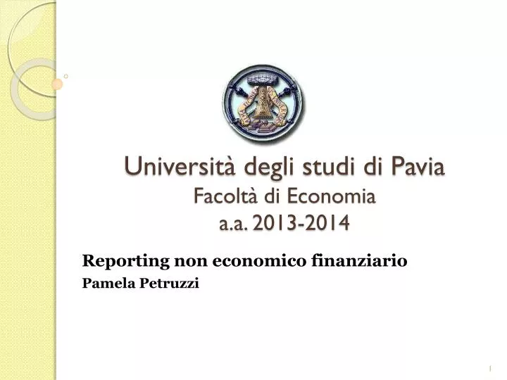 universit degli studi di pavia facolt di economia a a 2013 2014