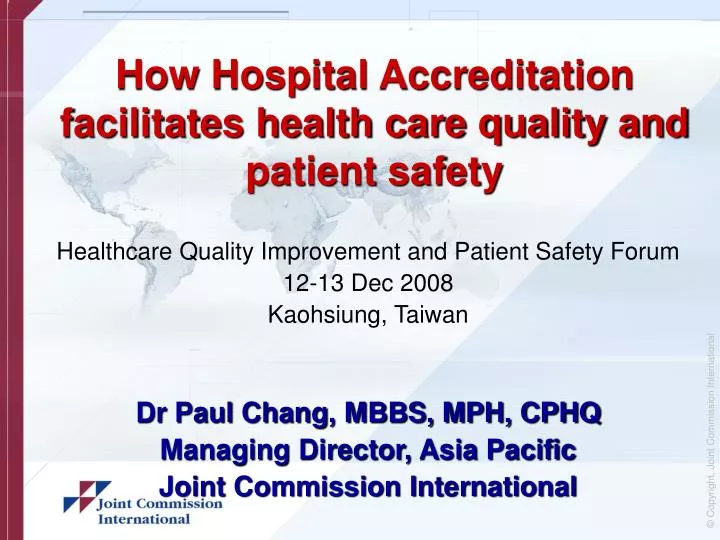 how hospital accreditation facilitates health care quality and patient safety