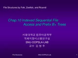 Chap.10 Indexed Sequential File Access and Prefix B+ Trees