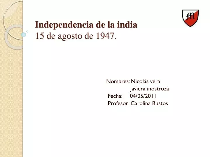 independencia de la india 15 de agosto de 1947