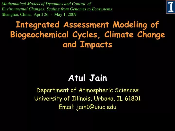 integrated assessment modeling of biogeochemical cycles climate change and impacts