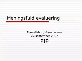 meningsfuld evaluering