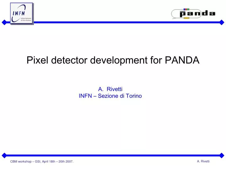 pixel detector development for panda
