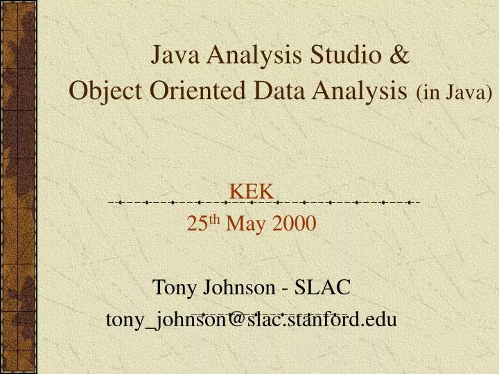 java analysis studio object oriented data analysis in java