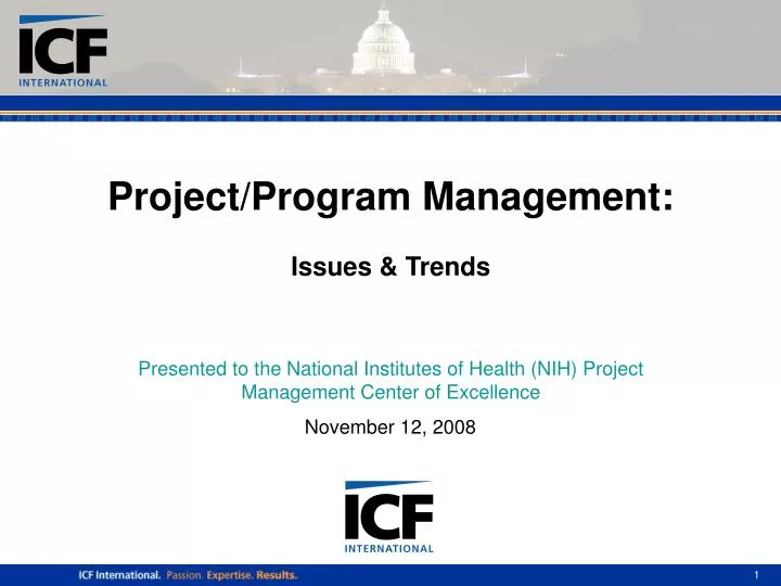 project program management issues trends
