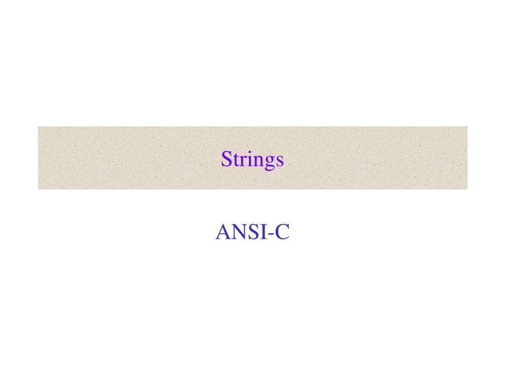 PPT - Strings PowerPoint Presentation, free download - ID:5156902