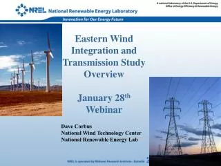 Eastern Wind Integration and Transmission Study Overview January 28 th Webinar
