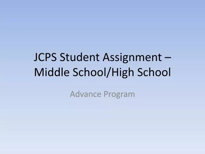 jcps student assignment middle school high school