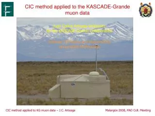 CIC method applied to the KASCADE-Grande muon data