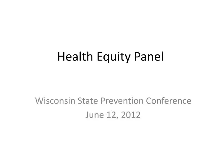 health equity panel
