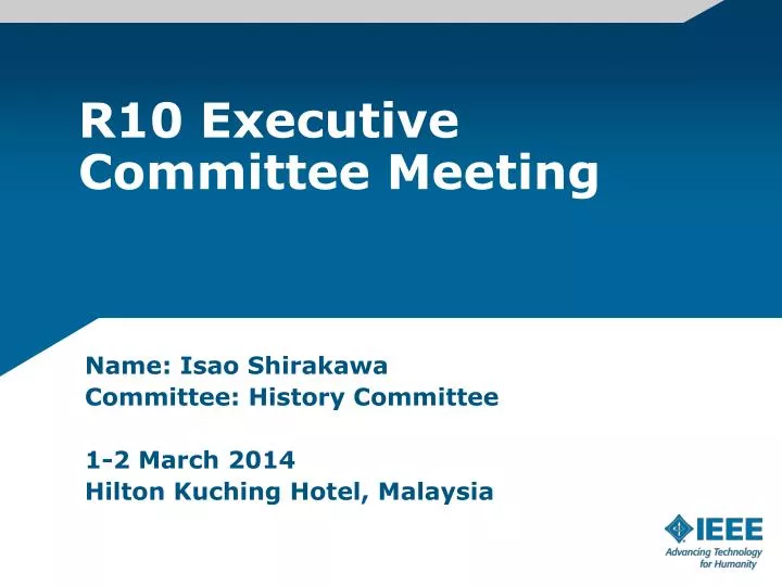 r10 executive committee meeting
