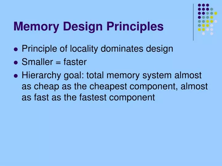 memory design principles