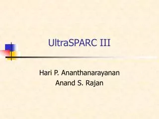 UltraSPARC III