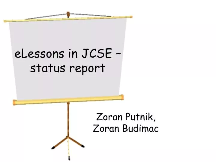 elessons in jcse status report
