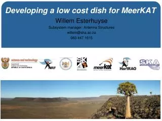 Developing a low cost dish for MeerKAT