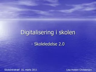 digitalisering i skolen