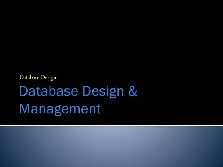 database design