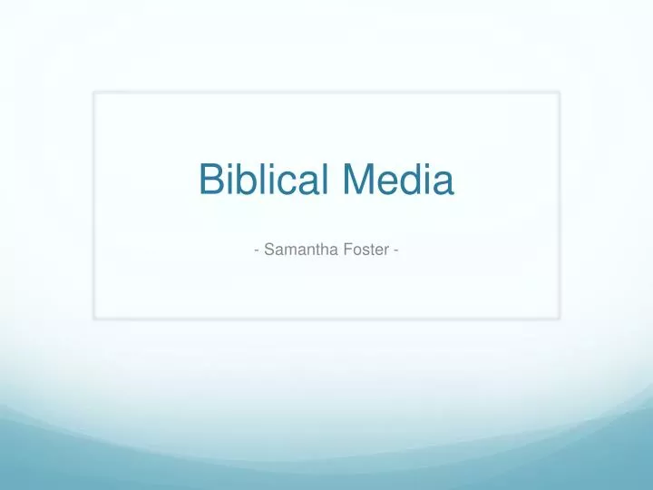 biblical media