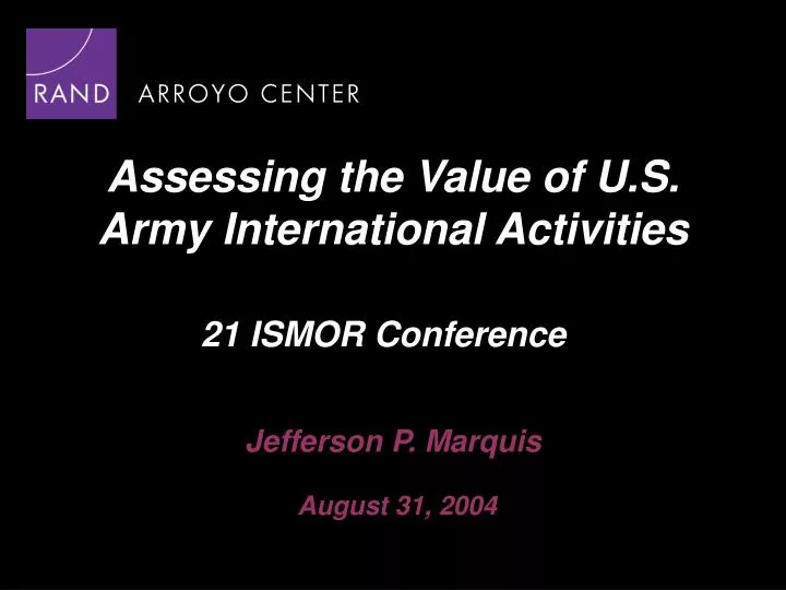assessing the value of u s army international activities