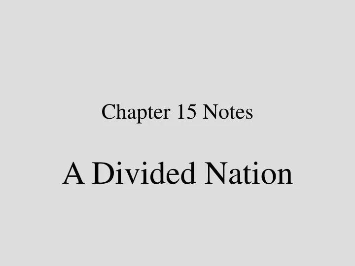chapter 15 notes
