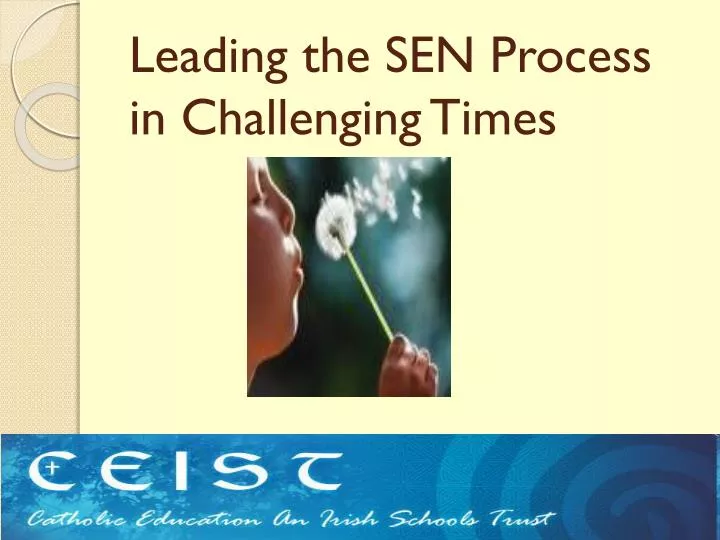 leading the sen process in challenging times