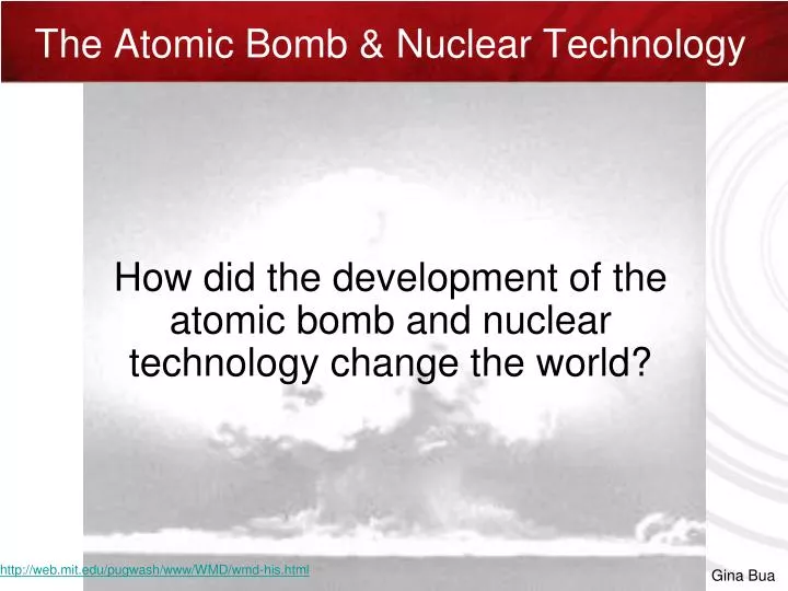 the atomic bomb nuclear technology