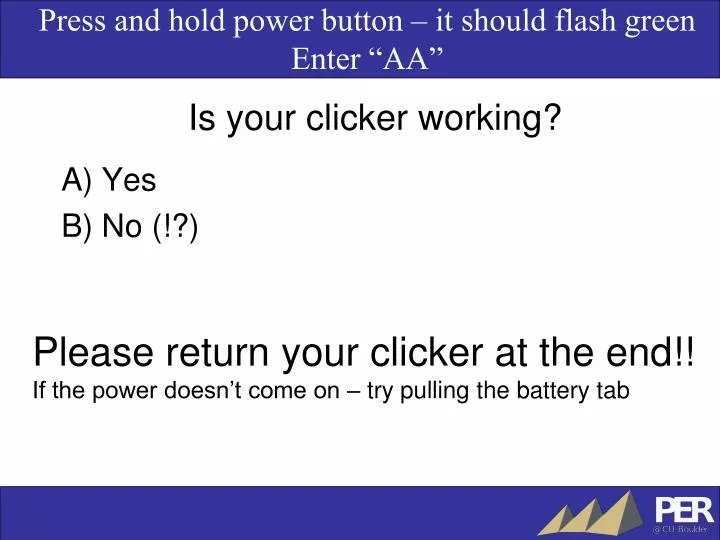is your clicker working