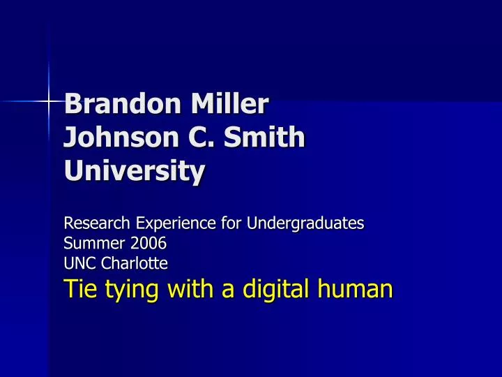 brandon miller johnson c smith university