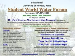 Student World Water Forum