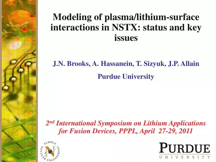 modeling of plasma lithium surface interactions in nstx status and key issues