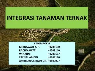 integrasi tanaman ternak