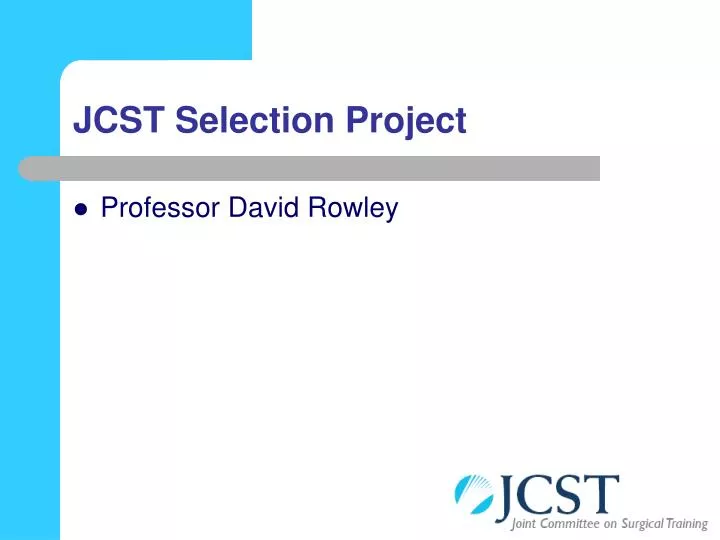 jcst selection project