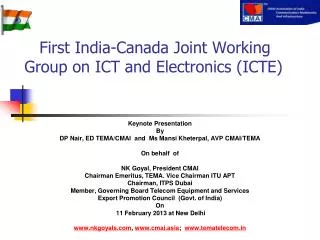 First India-Canada Joint Working Group on ICT and Electronics (ICTE)
