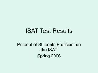 ISAT Test Results