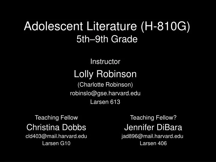 adolescent literature h 810g 5th 9th grade
